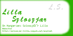 lilla szloszjar business card